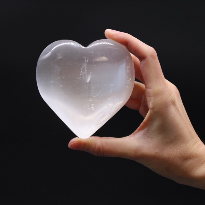 Καρδιά Σεληνίτη 10cm (selenite) Καρδιές